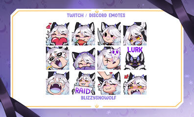 BlizzySnowolf Emotes